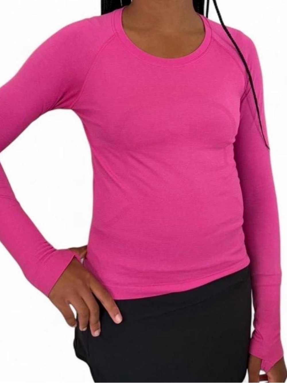 lululemon athletica Long Sleeve Swiftly Top in Bright Pink
